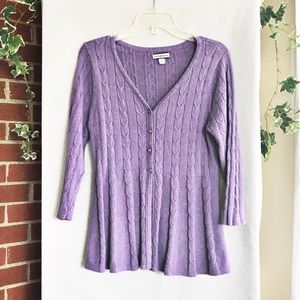 Croft & Barrow | Cable Knit Babydoll Sweater